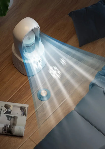 New Small Desk Top Charging Mute Fan, air Conditioner, Leafless Spray Small Household Cooling Fan