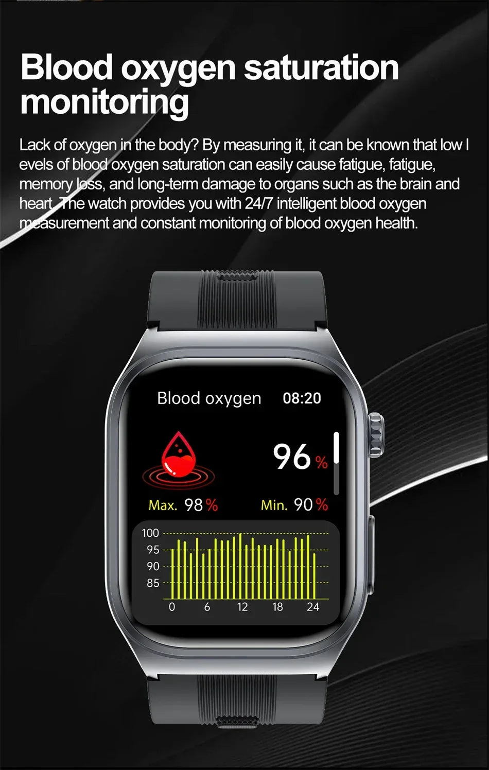 Sapphire Glass Air Pump Airbag Test Three High Smart Watches Men ECG Heart Rate Blood Pressure Health Tracker NFC Smartwatch