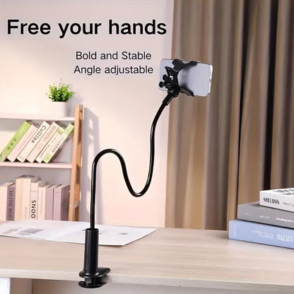 360Rotating Phone Holder Adjustable Long Arm Bed Desk Mount  Cellphone Stand 10in Multifunctional Lazy Bracket Strong Grip