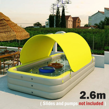 2/3M Large Swimming Pool Family Outdoor Party Pools Children's Inflatable Swimming Pool Sun Shade Folding Pool for Kids Baby Toy