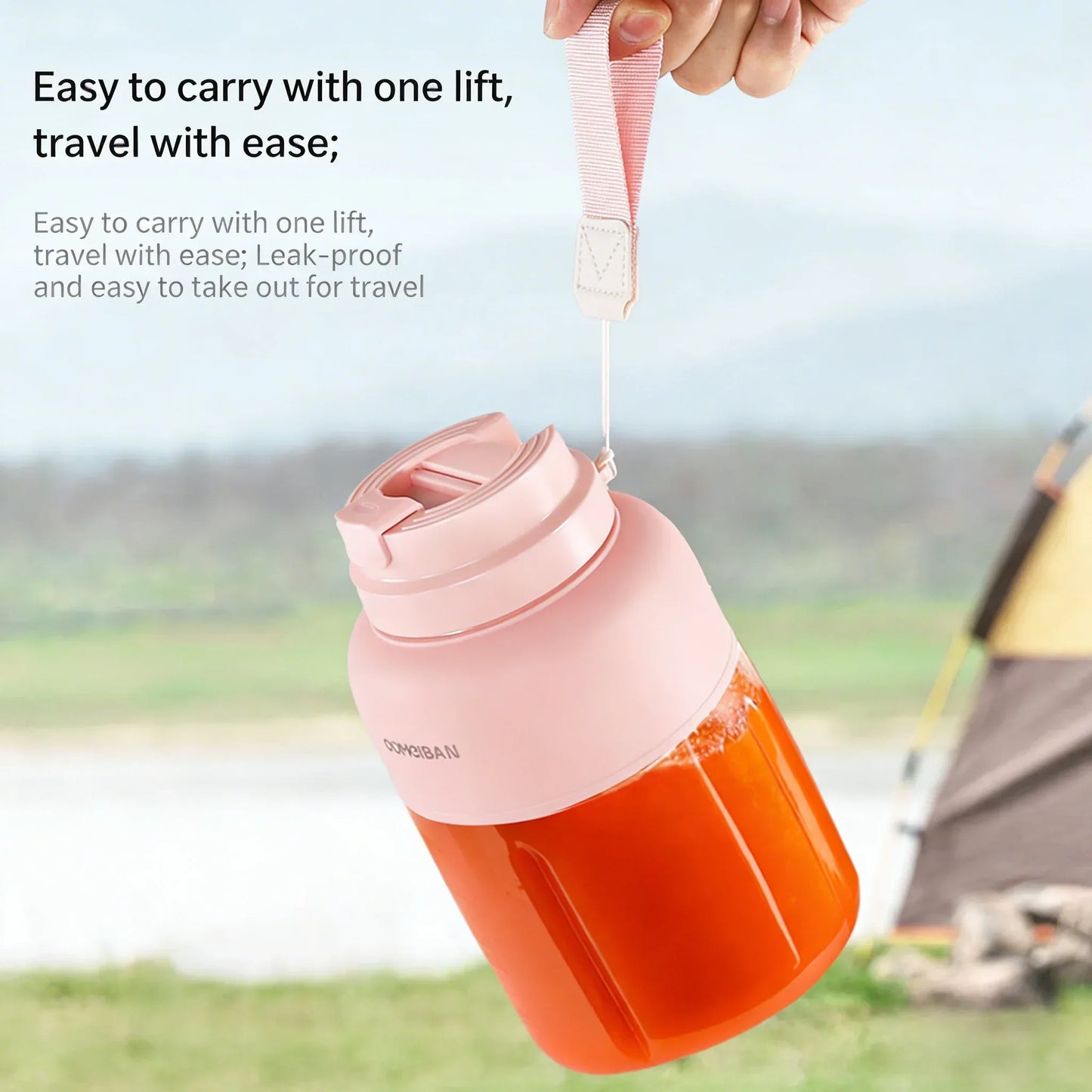 1300ML Portable Juicer, Fresh Fruit Mixer 38 Blades, USB Rechargeable Multifunctional Juicer Ice Crusher Smoothie Blender Home