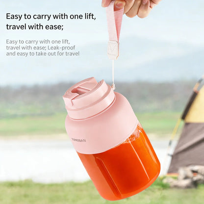 1300ML Portable Juicer, Fresh Fruit Mixer 38 Blades, USB Rechargeable Multifunctional Juicer Ice Crusher Smoothie Blender Home
