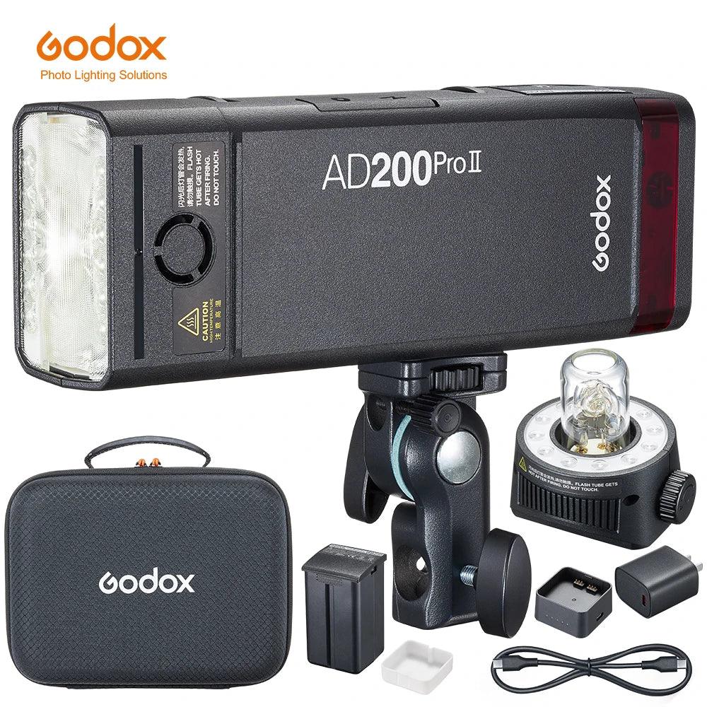 Godox AD200PRO II 200W Out-door Pocket Flash AD200PROII TTL HSS Speedlite Bi-color Modeling Lamp With X2T/X3/X3PRO/XPRO/XPROII