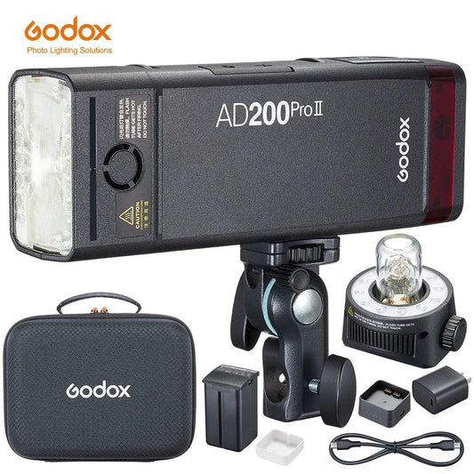 Godox AD200PRO II 200W Out-door Pocket Flash AD200PROII TTL HSS Speedlite Bi-color Modeling Lamp With X2T/X3/X3PRO/XPRO/XPROII