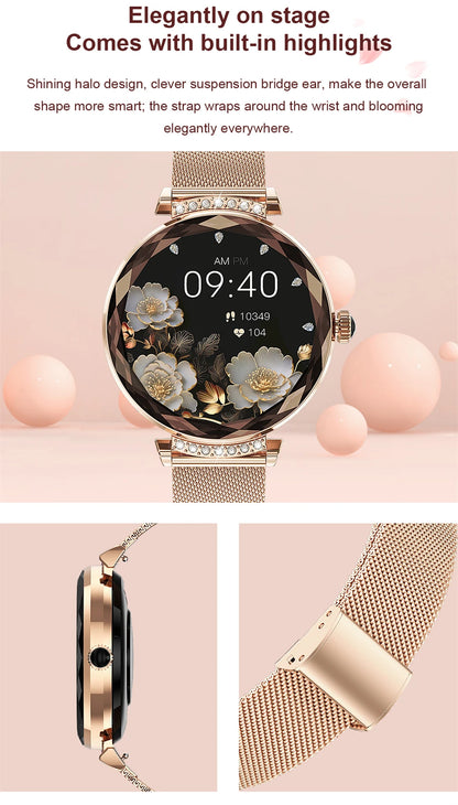 LIGE Fashion Ladies Smart Watch NX7 Pro AMOLED Screen Health Monitoring BT Call Female Women Sport Fitness Tracker Smartwatch