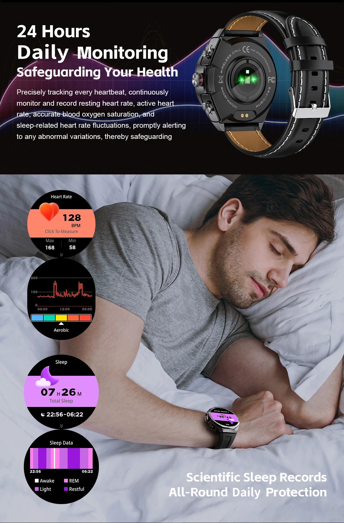 LIGE 2 In 1 Smart Watch With Earbuds NFC Smartwatch TWS Bluetooth Earphone Heart Rate Blood Pressure Monitor Sport Fitness Watch