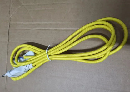 2m AC 220-250V EU Power Cord with Switch Fabric Covered Electrical Power Cable For DIY Table Lamp Cord