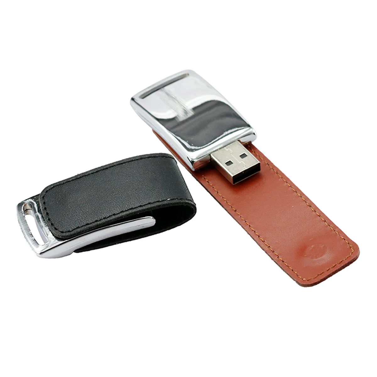 Pendrive 256GB USB Flash Drive Leather with Metal Keychain 64GB 32GB 8GB Business Usb Memories Disk 128GB Pen Drive Memory Stick