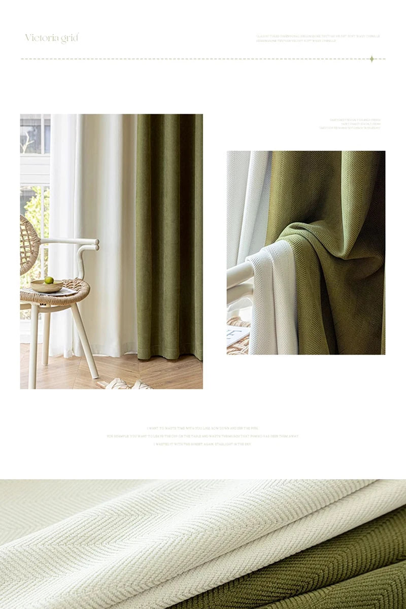 Modern Simple Blackout Curtain Luxury Living Room Drape Room Balcony Floor-to-ceiling Windows Curtains Bedroom Soundproof Drapes