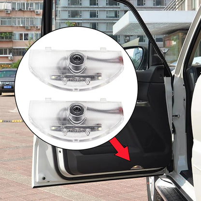 2X LED Car Door Courtesy Welcome Lamp Ghost Shadow Light Bulbs Accessories For Mitsubishi Pajero V87 V93 V97 V80 Montero Grandis