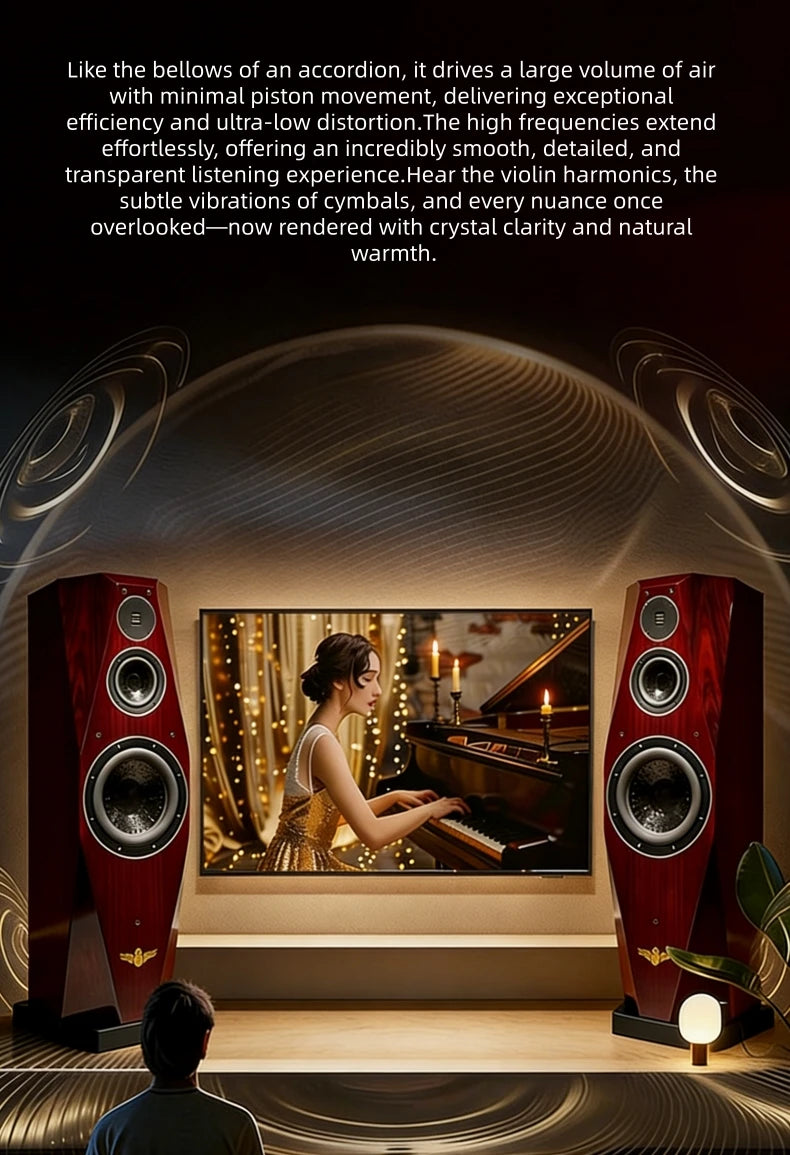 BL-8 Diamond 8 Flagship Hi-Fi Floor Standing Speakers, Audiophile High-End Passive Tower System for Home Audio