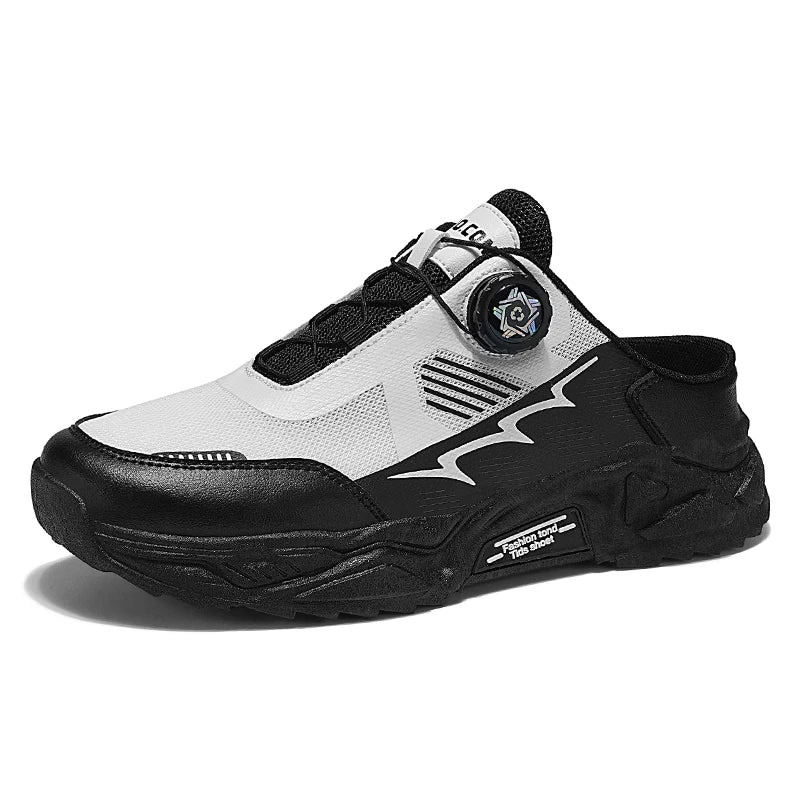 Men's casual sports shoes four season new rotating shoelaces comfort outdoor running walking shoes breathable soft-sole sneakers