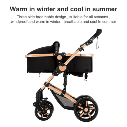 Baby Stroller 3 in 1 stroller lightweight strollers  Baby Carriage mutifunction strollers Baby newborn stroller mother kids