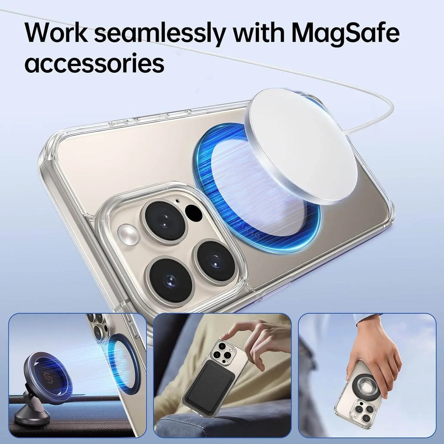 2026 Upgraded 360° Vacuum Magnetic Car Phone Holder for Magsafe 96LBS Strongest Suction 2800gf Car Mount Universal Dashboard Win
