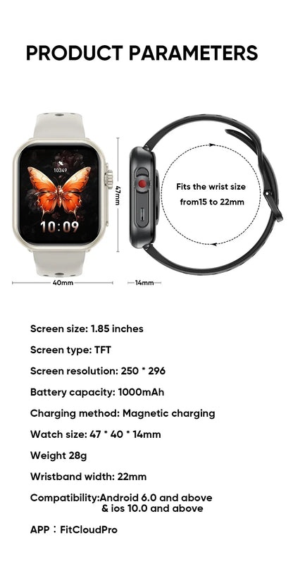 Watch Ultra 2 SE Men Women 1000mAh AMOLED Heart Rate 100+Sport Bluetooth Call GPS Track Waterproof Smart Watch For IOS Android