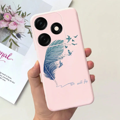 For Tecno Spark 20 Case Spark 20C BG7n Prety Girls Butterfly Painted Phone Case For Tecno Spark 20 Pro Spark20 C Soft TPU Fundas