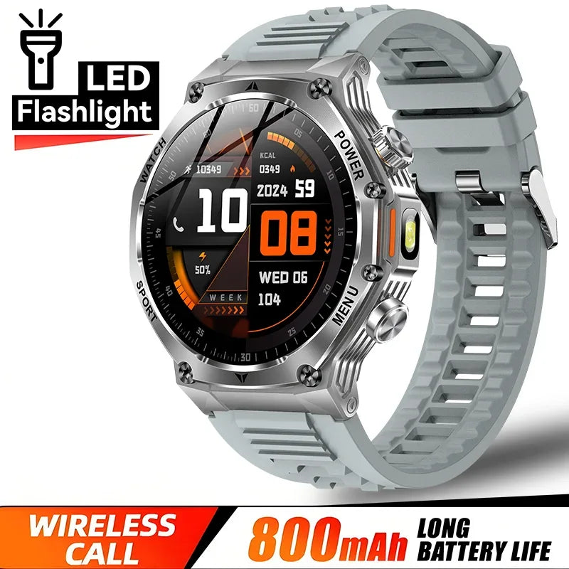 2026 800mAh Super Capacity Battery Adult Men Smart Watch 1.8-inch Large Screen Bluetooth Call IP68 Waterproof SmartWatch Sports