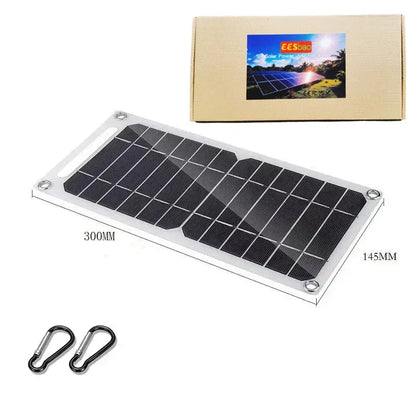5-35W Solar Panel With USB Waterproof Outdoor Hiking And Camping Portable Battery Mobile Phone Charging Bank Charging Panel 6.8V