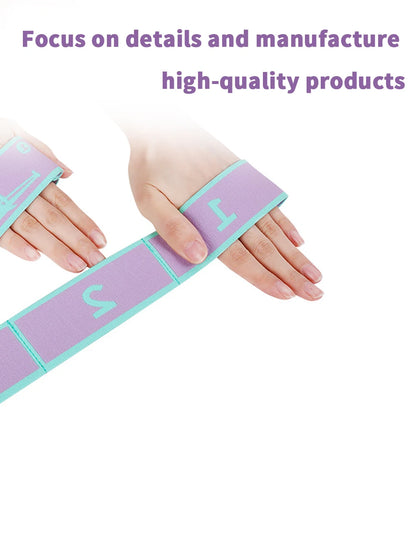 Yoga Pull Strap Belt Latin Dance Stretching Pilates Fitness Sport Elastic Resistance Bands with Yoga Exercis Pattern