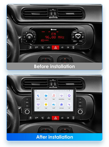 Hizpo 2Din 7inch Android14 Car Radio for Fiat Panda 2013 - 2020 GPS Navigation 4G BT Carplay RDS DSP SWC UI7862 Multimedia