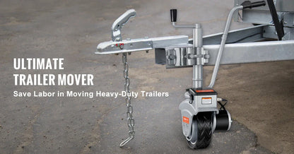 SucceBuy 5000lbs Electric Trailer Dolly 12V Trailer Jockey Wheel with 22 ft/min Speed & Adjustable Height for Moving Caravan