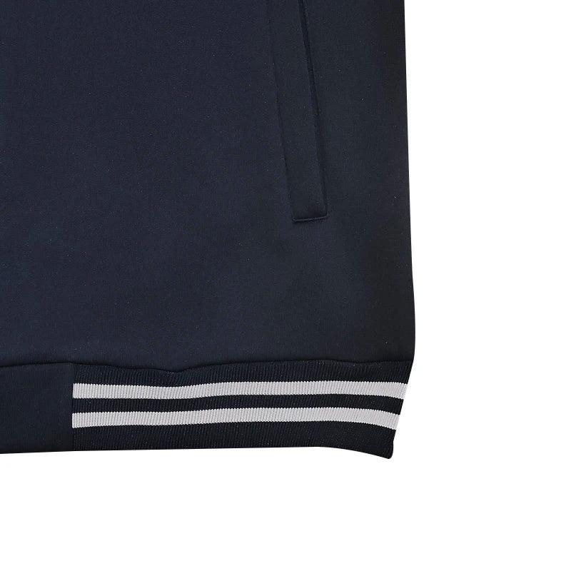 Men's Baseball Jacket with Stand-up Collar Button, Flight Jacket Monochromatic Loose, Casual, American Sports, Autumn and Winter