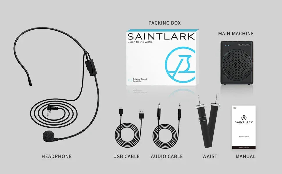 SAINTLARK S22 Bluetooth Voice Amplifier Portable For Teaching Lecture Tour Guide Promotion U-Disk Megaphone Microphone Speaker
