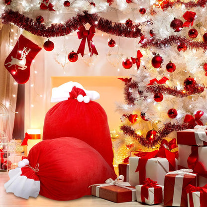 Santa Claus Backpack Large Christmas Gift Bag Candy Gift Bag Christmas Eve Bundle Pocket