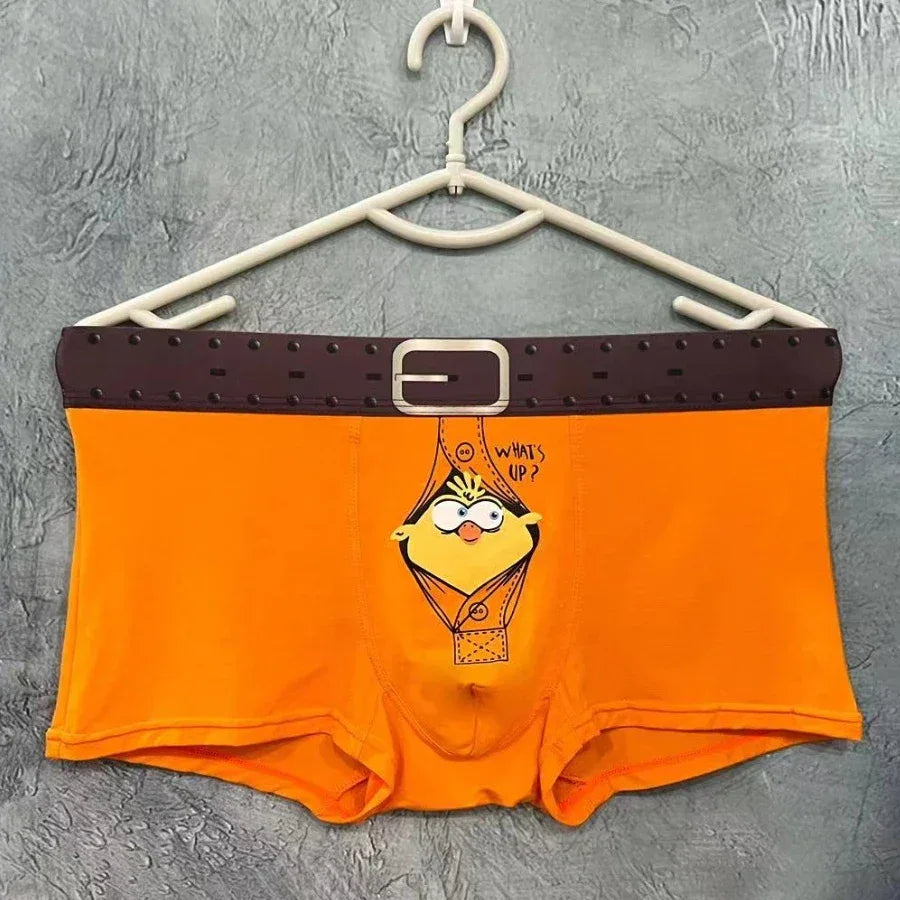 New Fashion Designer Underwear Man Novelty Underpants Men Boxers Cartoon Funny Print Male Boxer Briefs Modal Men's Panties Men