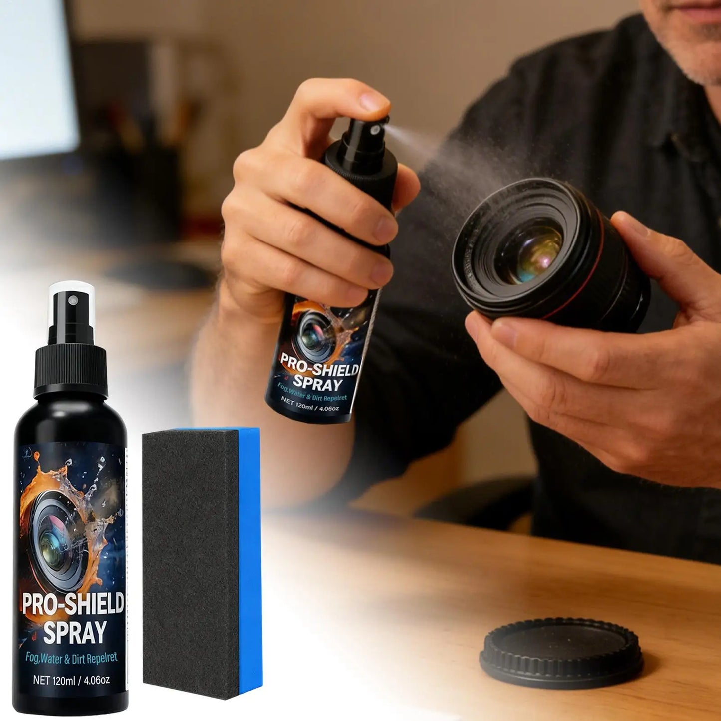 Lens Cleaning 120ml Camera Liquid Solution Eyeglass Cleaning Spray For Swim Goggles Mirrors Workplace Sports Daily Commuting