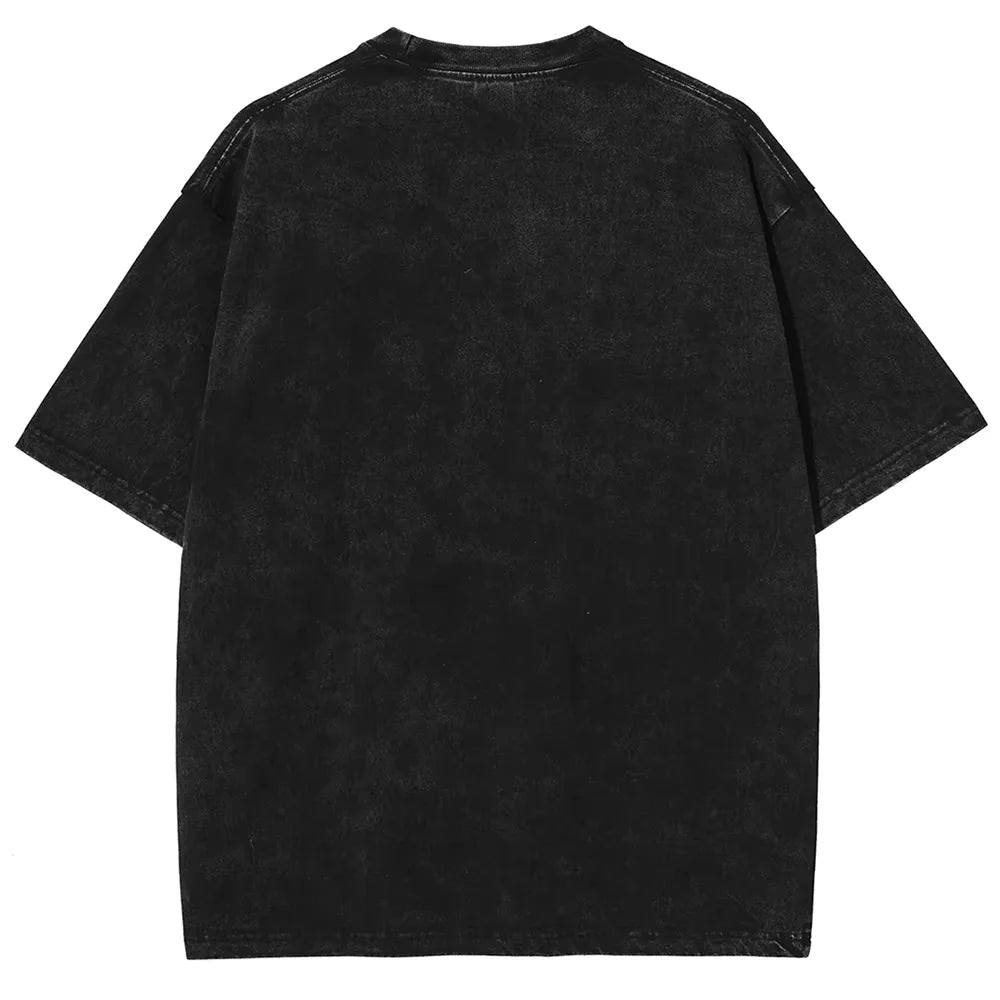 Yami Sukehiro Graphic Tshirt Black Clover Manga Cotton T-shirt For Men Short Sleeve Clothing Oversized Tee Male Washed T Shirt