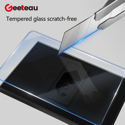 Geeteau Black White Glass Panel Single Brazil Wall Socket 10A Full paddle  Standard Home Safe Stable Household Power Plug