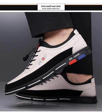 Extra Large Men's Shoes Casual Soft Bottom Leather Spring Autumn New Style 46 47 48 Trendy Shoes Comfortable Rubber Sole