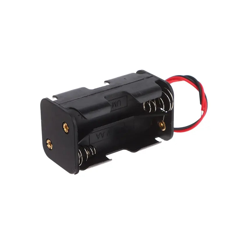 AA Battery Holder 6V for 4 x AA Batteries Plastic Storage Box AA Battery Case Dual Layers With Wire Lead Power Battery Storage