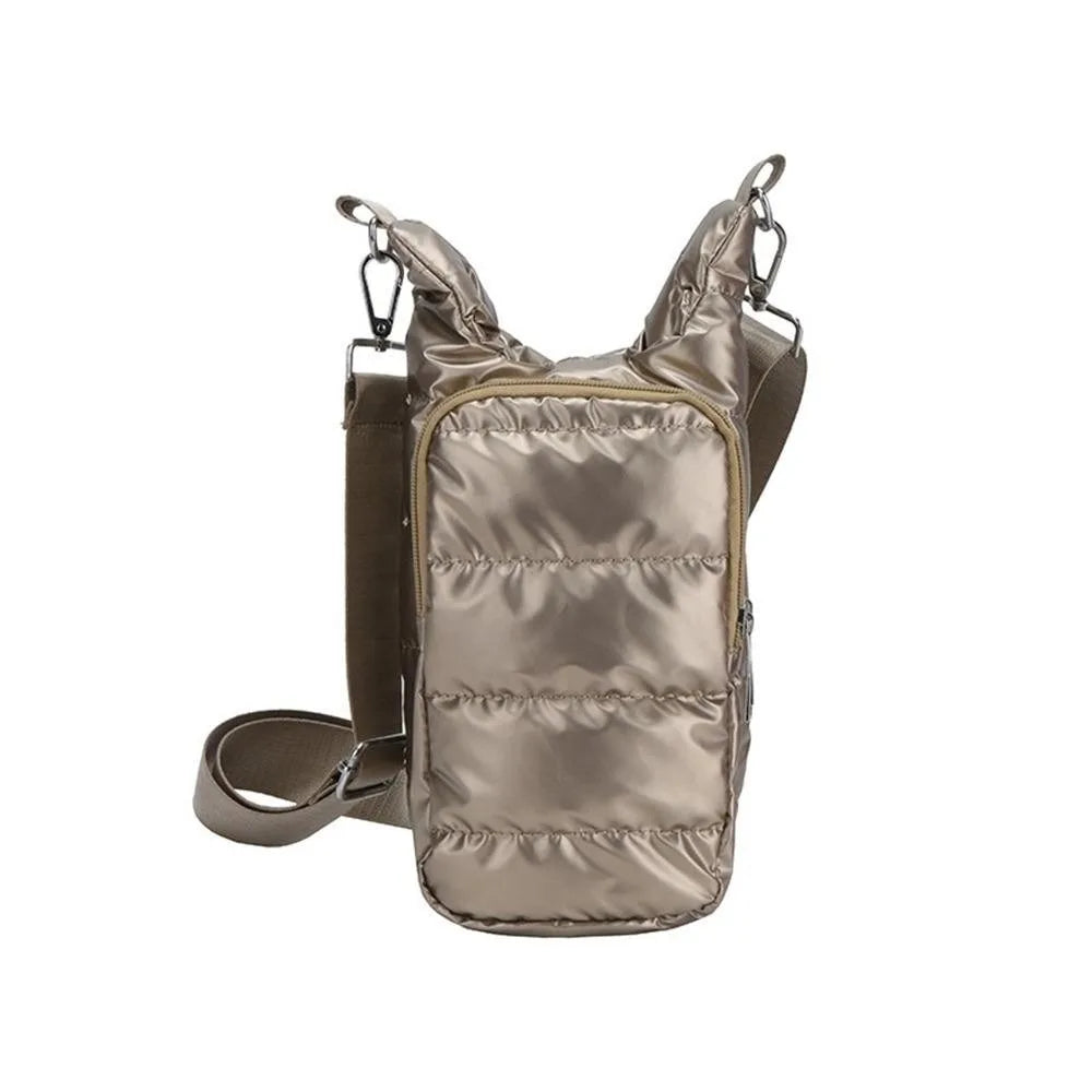 Winter Portable Water Bottle Bag Shoulder Bag Waterproof Thermal Vacuum Mug Cup Sleeve Adjustable Shoulder Strap Durable