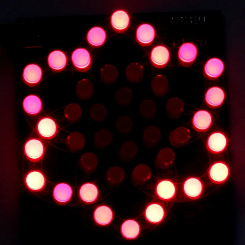 DIY Electronic Kit Multi Style Pattern Electronic Windmill Flowing Water Light 43 LED 5V Fun Soldering Component Training Suite