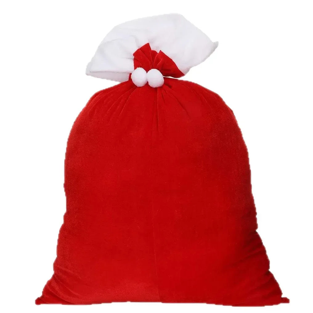 Santa Claus Backpack Large Christmas Gift Bag Candy Gift Bag Christmas Eve Bundle Pocket