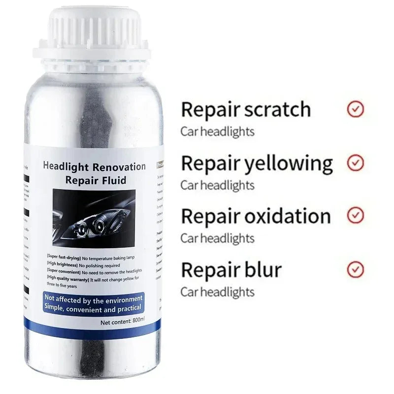 car headlight restoration polish kit polish car headlights 800ML liquid polymer faros car headlight polishing repair kit