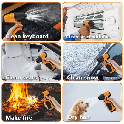 7800000RPH 7000mAh Pocket Dust Blower Mini Turbo Jet Fan Rechargeable 101m/s Turbo Violent Fan Powerful Blower for Cleaning