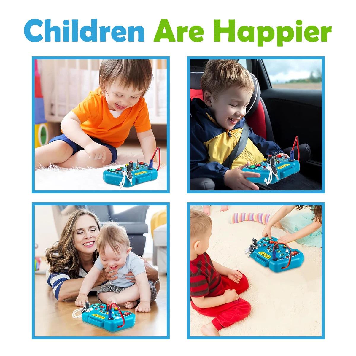 Kids Montessori Busy Board, Early Educational Toy, Perfect Travel & Gift for Toddlers