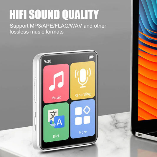 2024 New Portable MP4 MP3 Player Bluetooth 5.0 Clip Mini Walkman Student Full Touch Screen Sport Lossless HIFI Music FM Radio