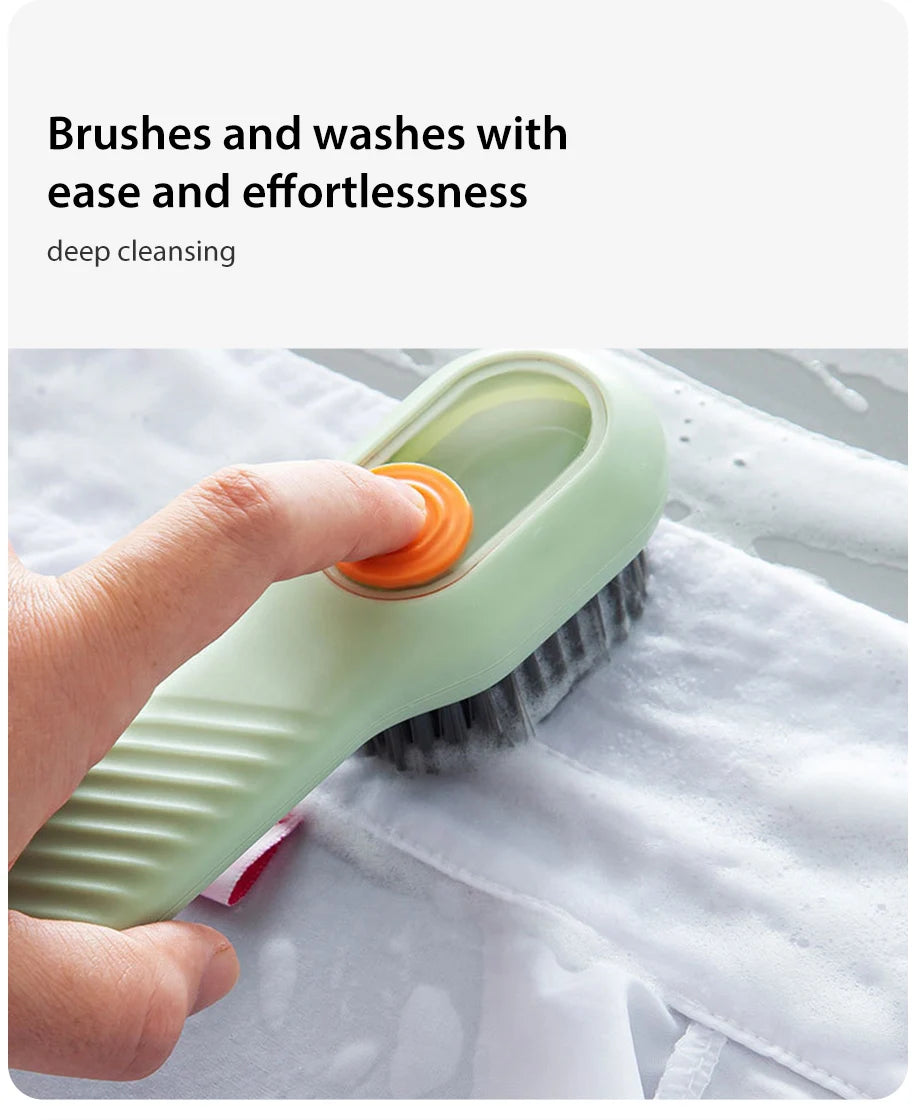 Multifunction Cleaning Shoe Brush Soft Automatic Liquid Shoe Brush Long Handle Liquid Clothes Brush Household Cleaning Tools