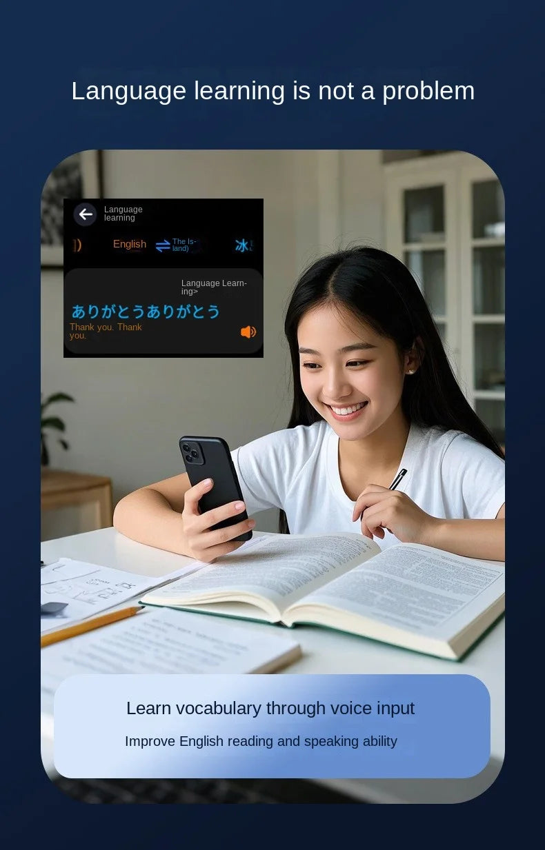Portable T22 Smart Translator 142 In Real-time Online Languages Translation ChatGPT Voice Photo Intelligent Translate Device