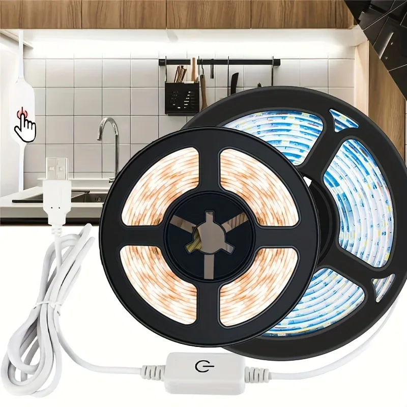 Led Strip Lights Touch Switch Dimmer USB DC5V 30LEDs/m 2835 Flexible Lights Tape Ribbon For Room Kitchen Cabinet Lighting Decor