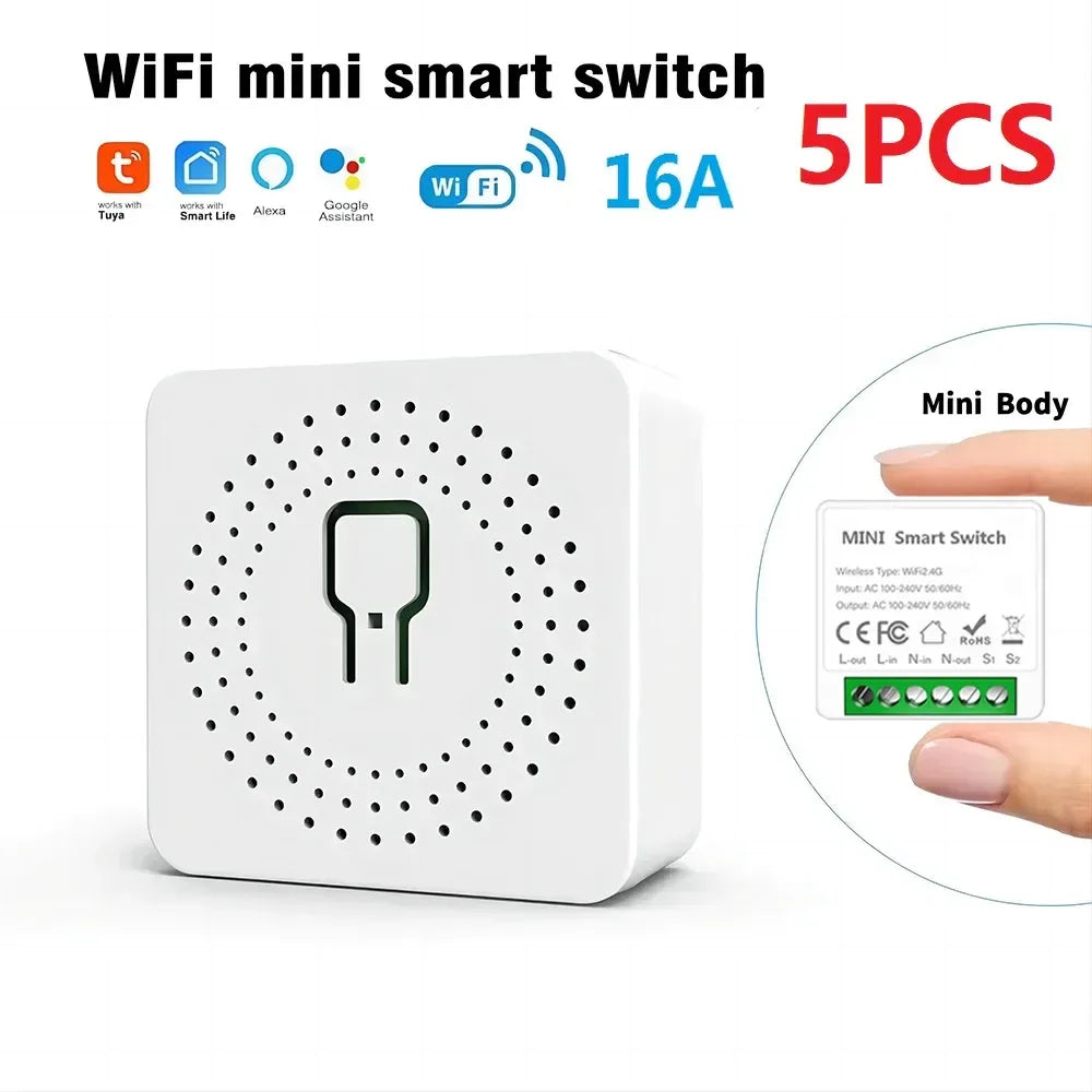 16A MINI Wifi Smart Switch Breaker 2WAY Control Timer Wireless Switches Smart Home Automation Work With Tuya Alexa Google Home