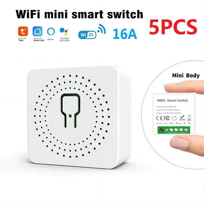 16A MINI Wifi Smart Switch Breaker 2WAY Control Timer Wireless Switches Smart Home Automation Work With Tuya Alexa Google Home