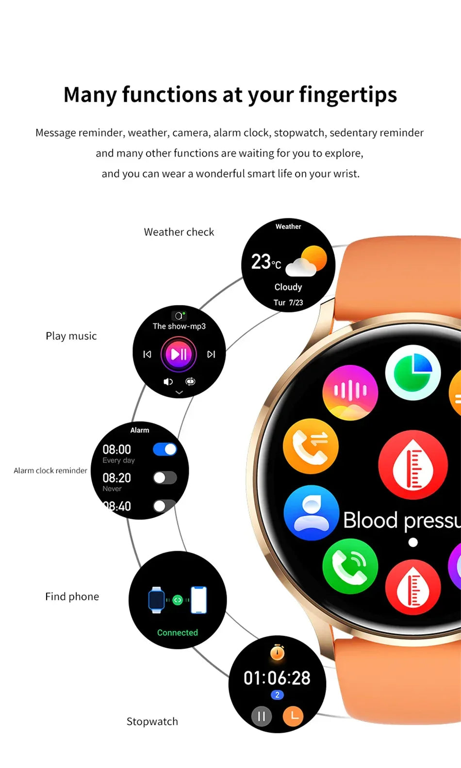 2025 New Smartwatch Women 1.39 inch AMOLED HD Screen Always On Display Custom dial Call IP68 Sport Smart Watch For women men