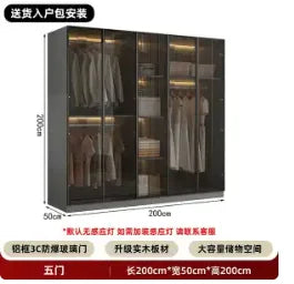 Aesthetic Black Dressing Wardrobe Display Waterproof Luxury Closet Wardrobe Storage Clothing Ropero Para Gurdar Ropa Furnitures