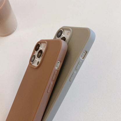 Luxury Matte Candy Color Silicone Soft Case For iPhone 17 Air 16E 16 15 14 13 Pro Max Plus Shockproof Back Cover Slim TPU Shell