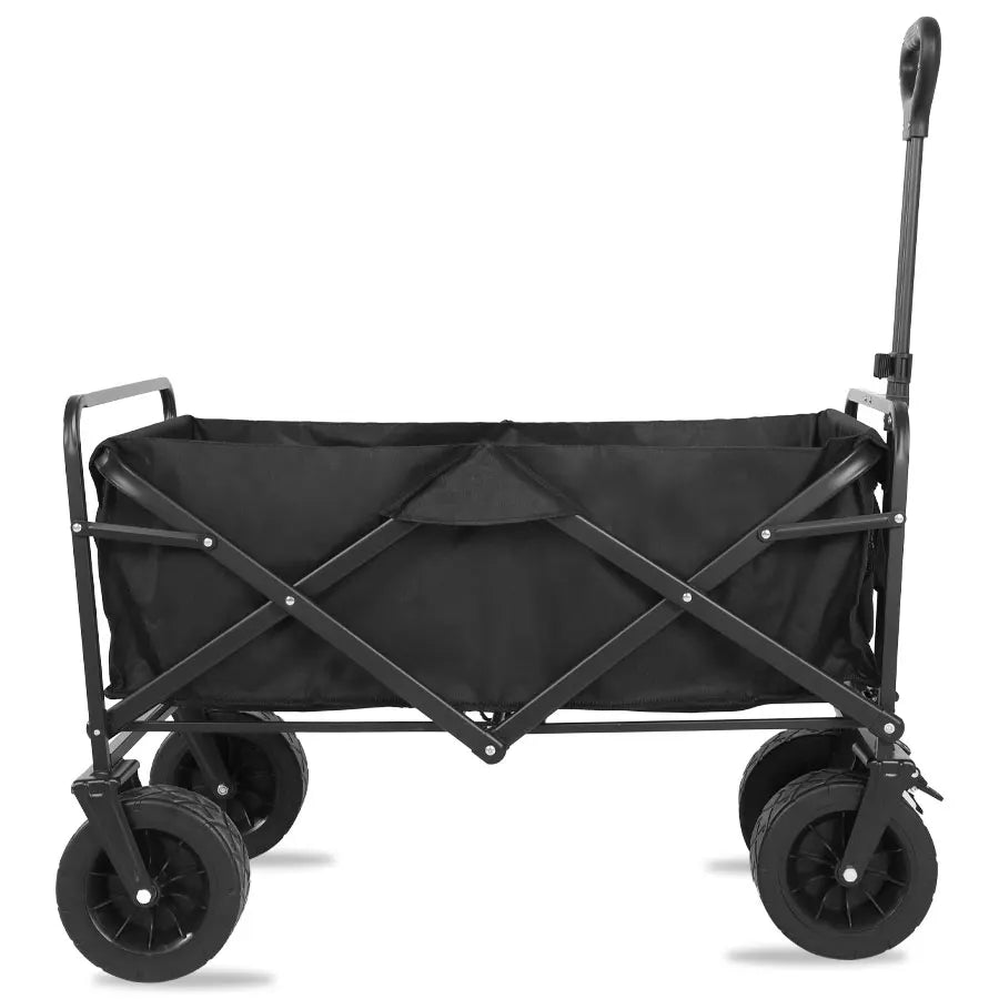 Heavy Duty Outdoor Folding Wagon Cart Large Capacity Collapsible Utility Wagon Trolley Portable Garden Beach Camping Equipment